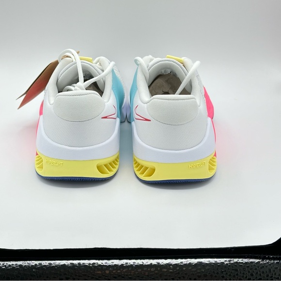 Men’s Nike Metcon 9 White/Blue/Pink/Yellow Crossfit and Workout Shoes Size 12 - Picture 4 of 8